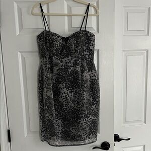 Elegant Black and White Strapless Dress